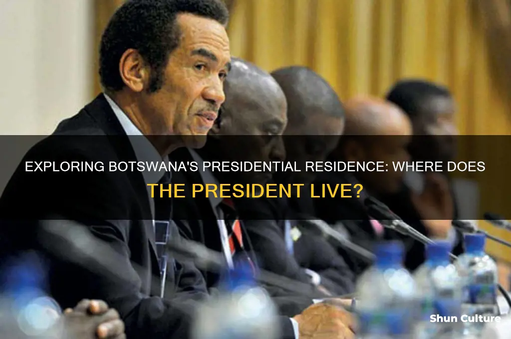 where does the president of botswana live