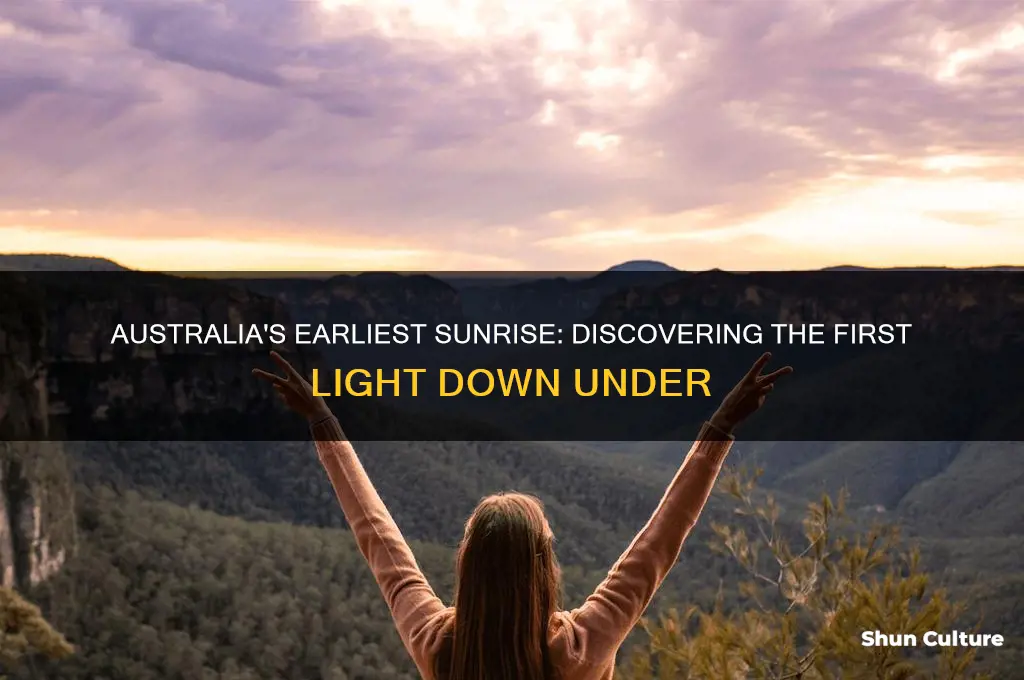 where does the sunrise first in australia