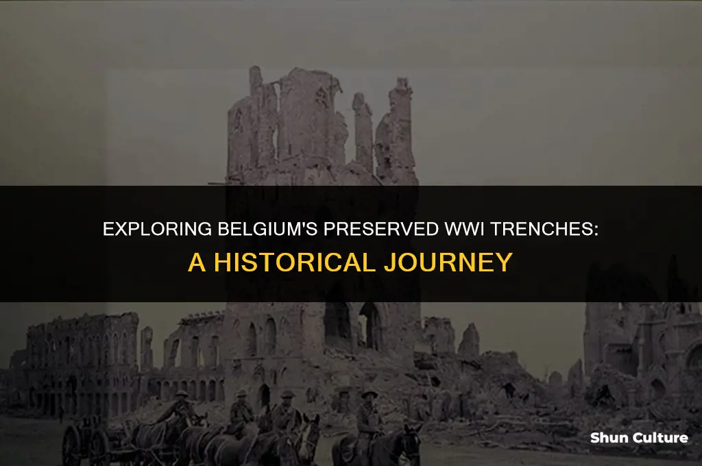 where in belgium can you visit conserved ww1 trenches