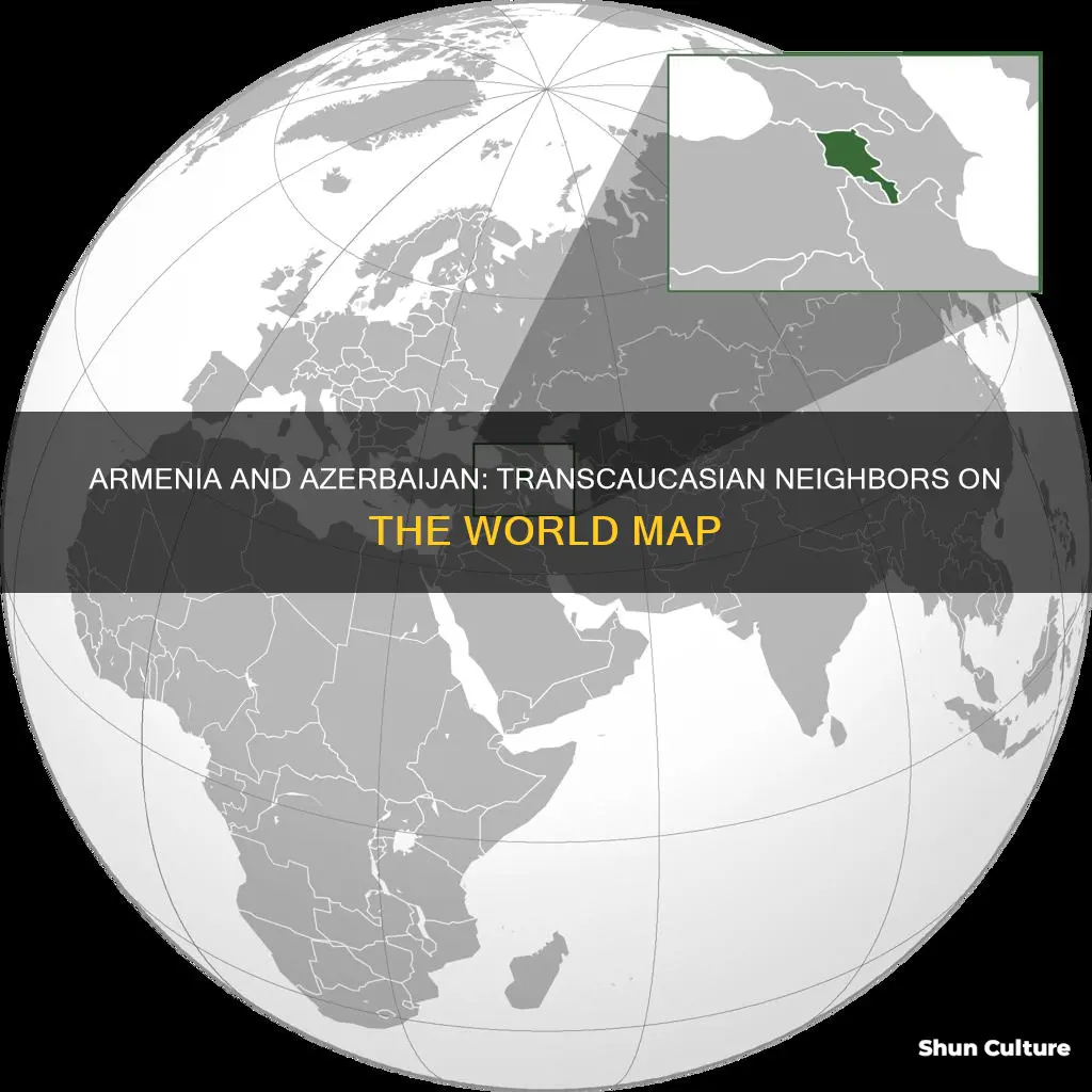 where is armenia and azerbaijan in world map