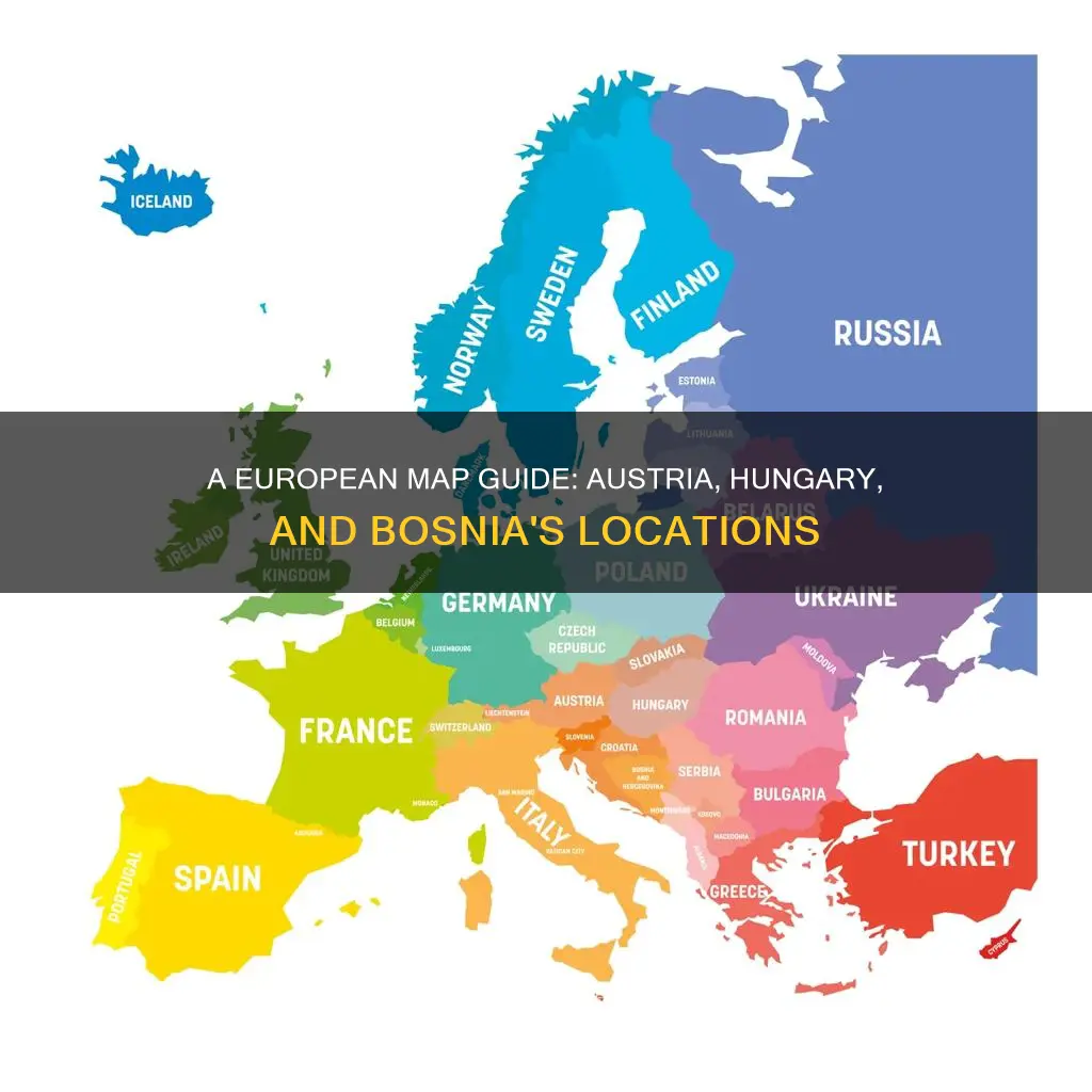 where is austria hungary and bosnia in europe map