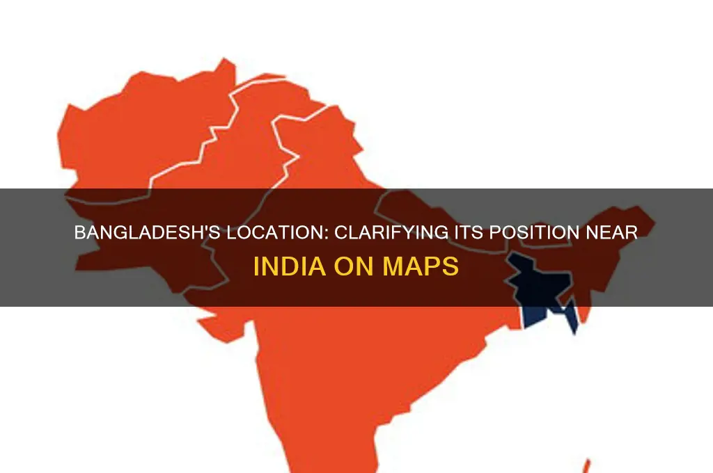 where is bangladesh in india map