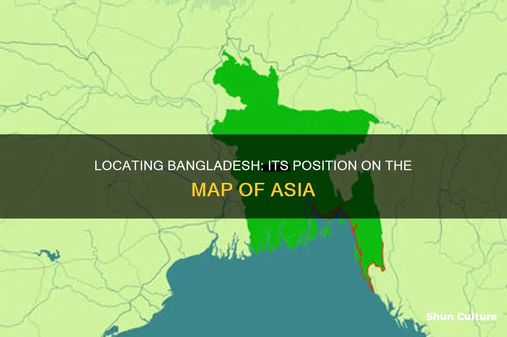 where is bangladesh ona a asia map