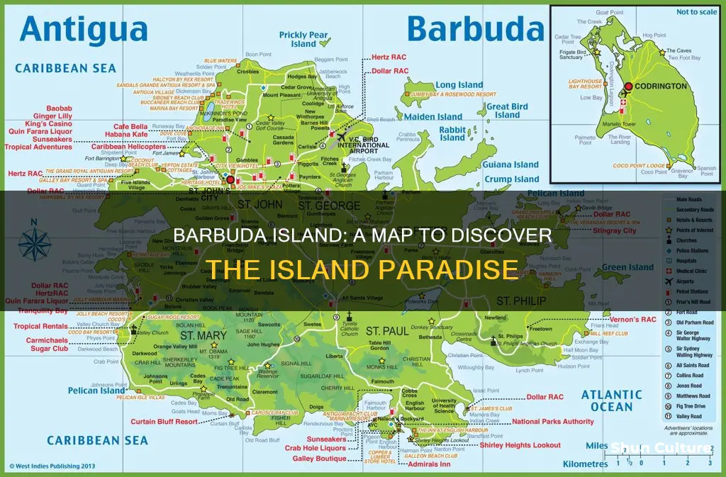 where is barbuda island map