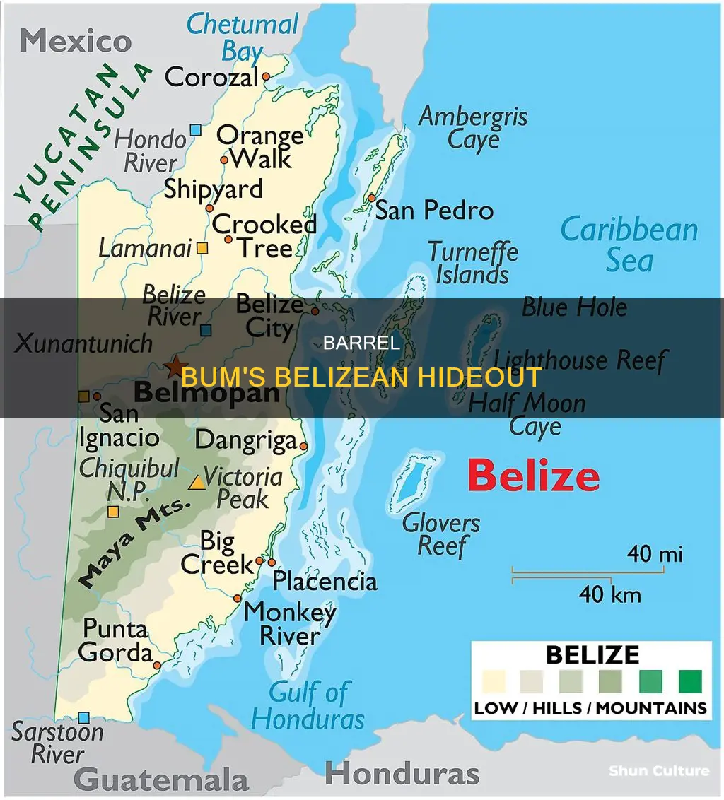 where is barrel bum on belize map