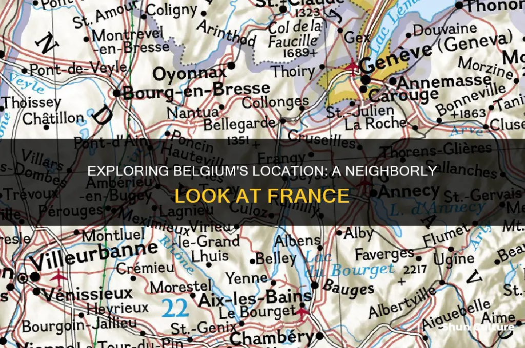 where is belgium in relation to france