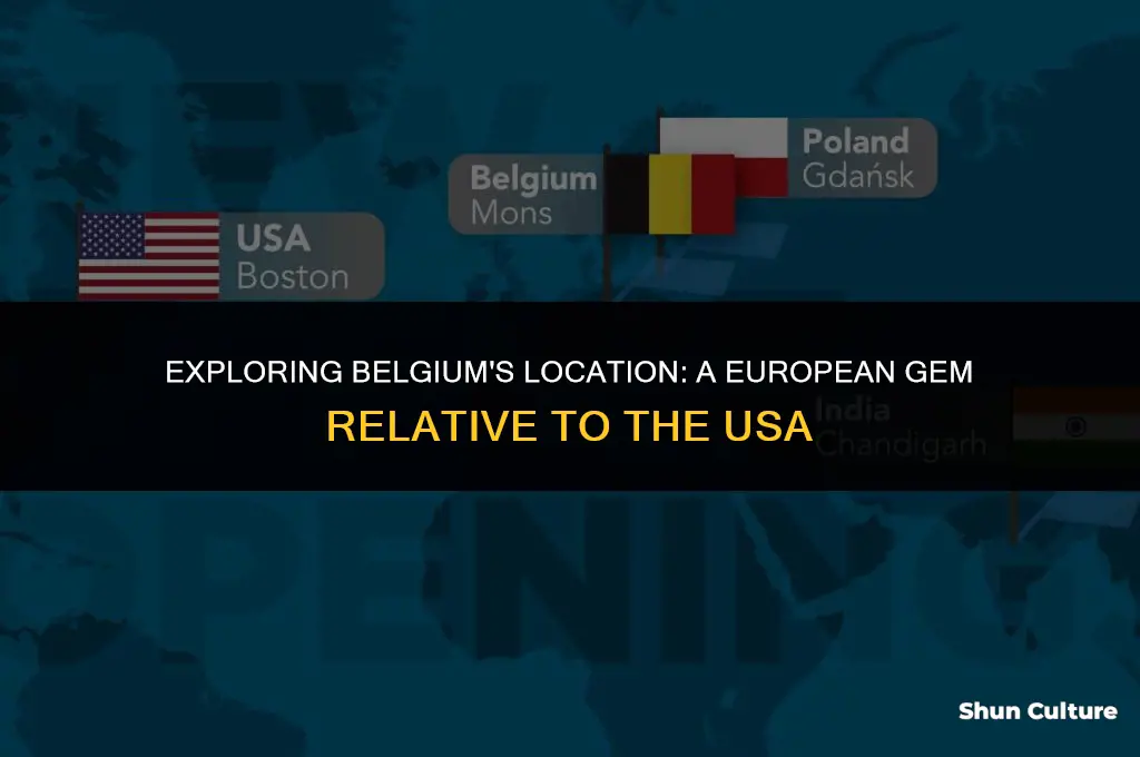 where is belgium in relation to usa