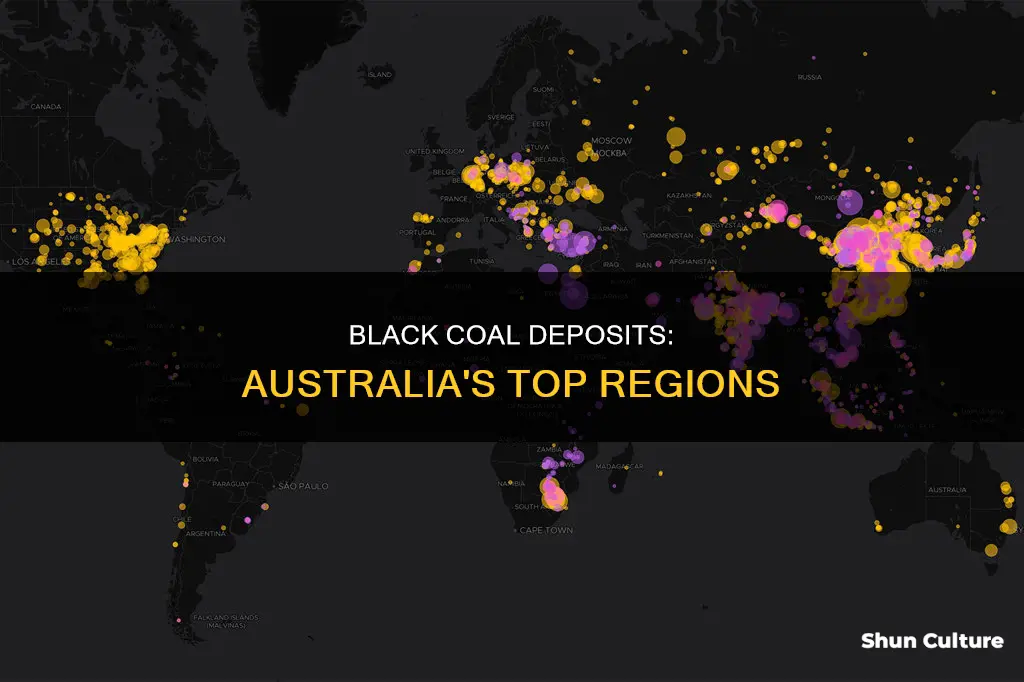where is black coal found in australia