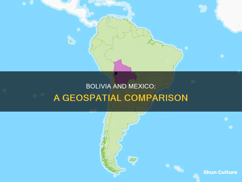 where is bolivia in relation to mexica