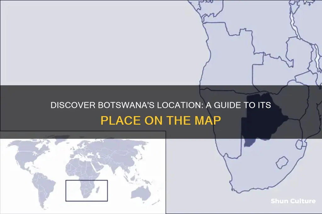where is botswana on the map