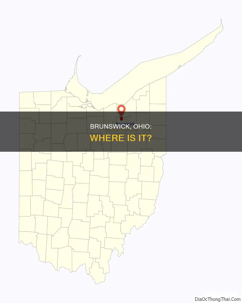 where is brunswick ohio on a map