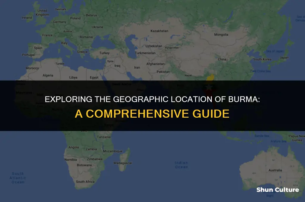 where is burma on a map