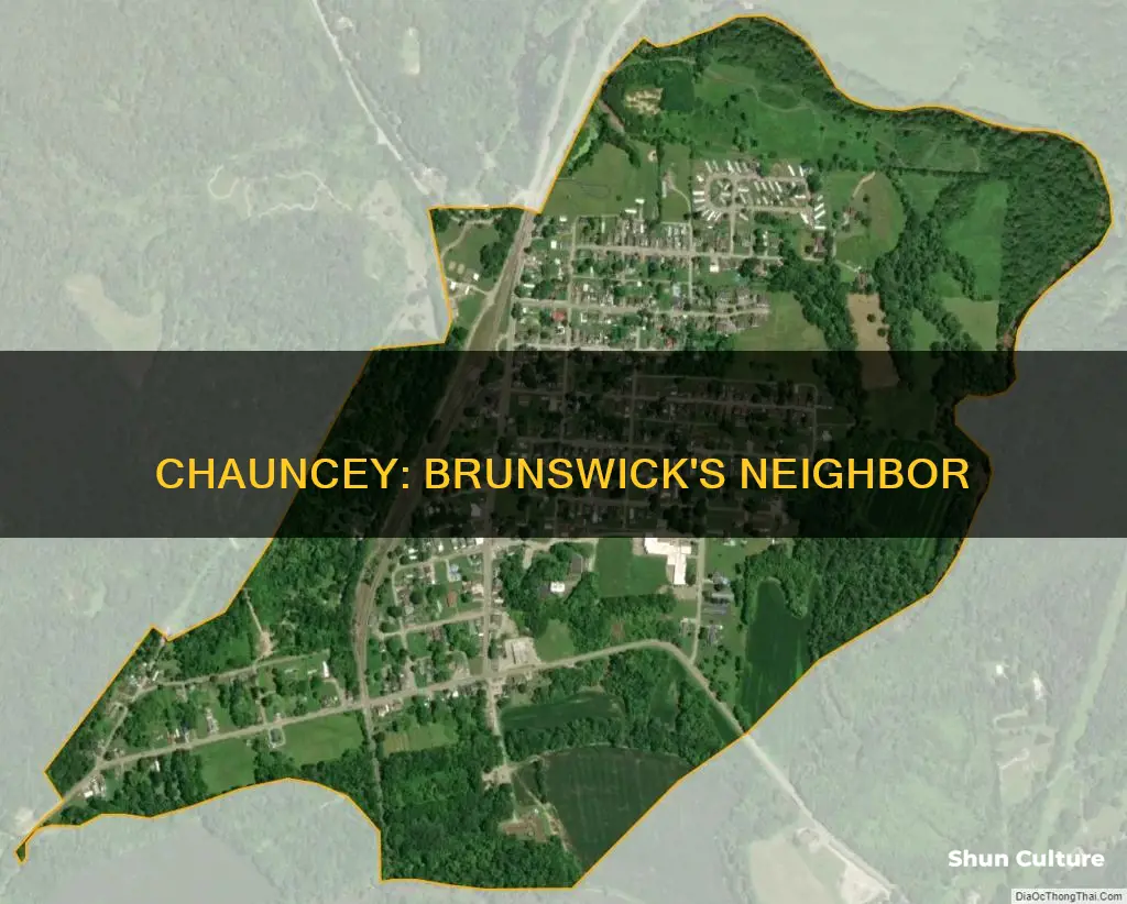 where is chauncey ohio located at compare to brunswick ohio