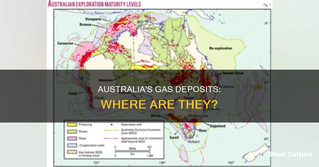 where is gas found in australia