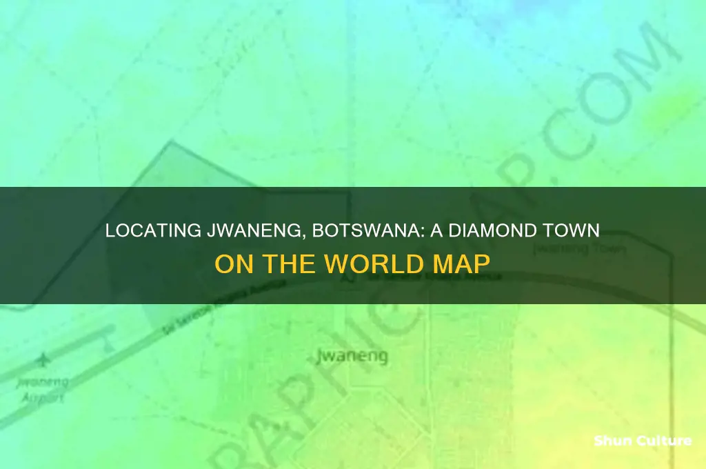 where is jwaneng botswana on a world map