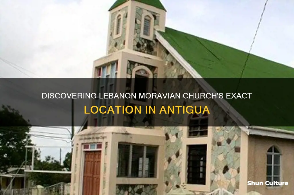 where is lebanon morvian church in antigua located