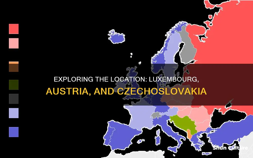 where is luxembbourg austria and czechoslovakia