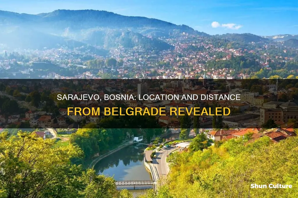 where is sarajevo bosnia and distance from belgrade
