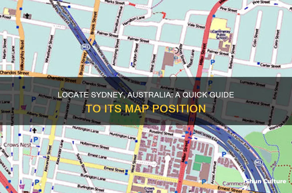 where is sydney australia on a map