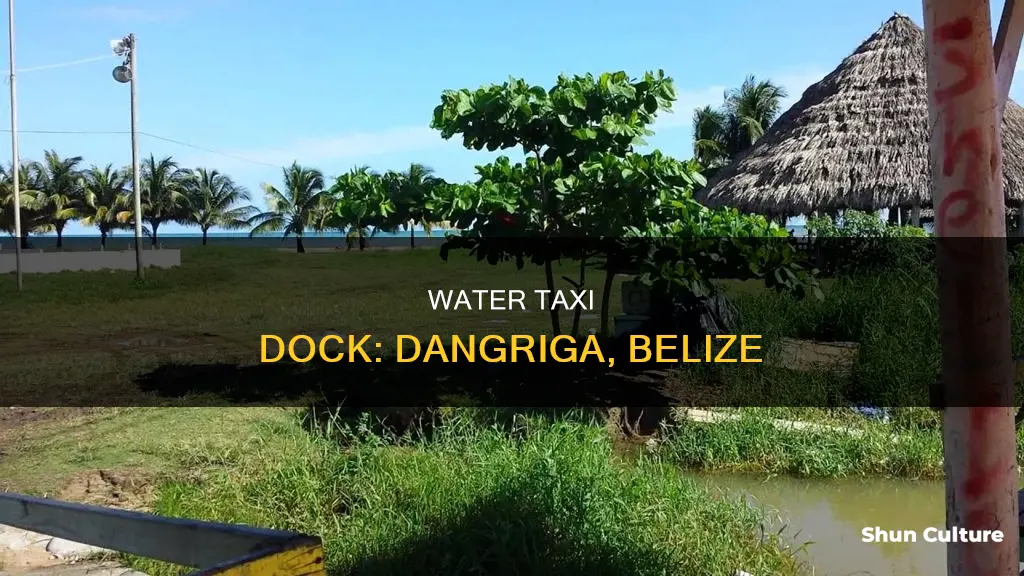 where is the water taxi dock in dangriga belize