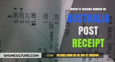 Australia Post: Finding Tracking Numbers on Receipts