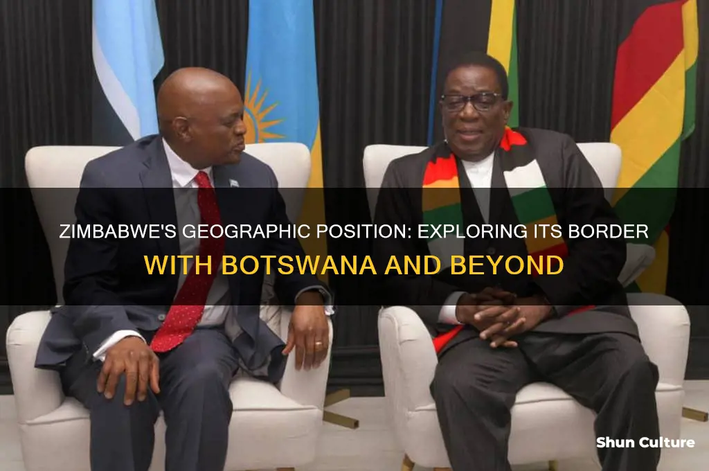 where is zimbabwe in relation to botswana