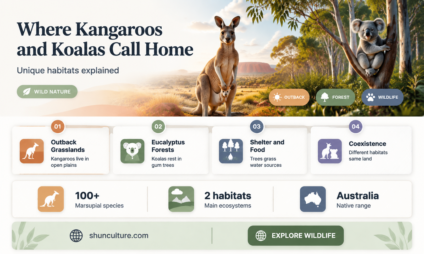 are kangaroos and koalas only found in australia