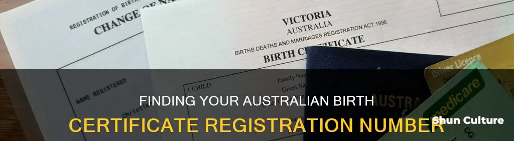 where to find registration number on australian birth certificate