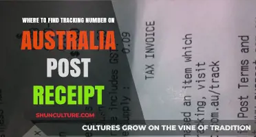 Australia Post: Locating Your Tracking Number on Receipts