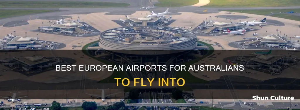 where to fly into europe from australia