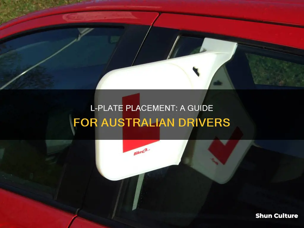 where to put l plates on a car australia