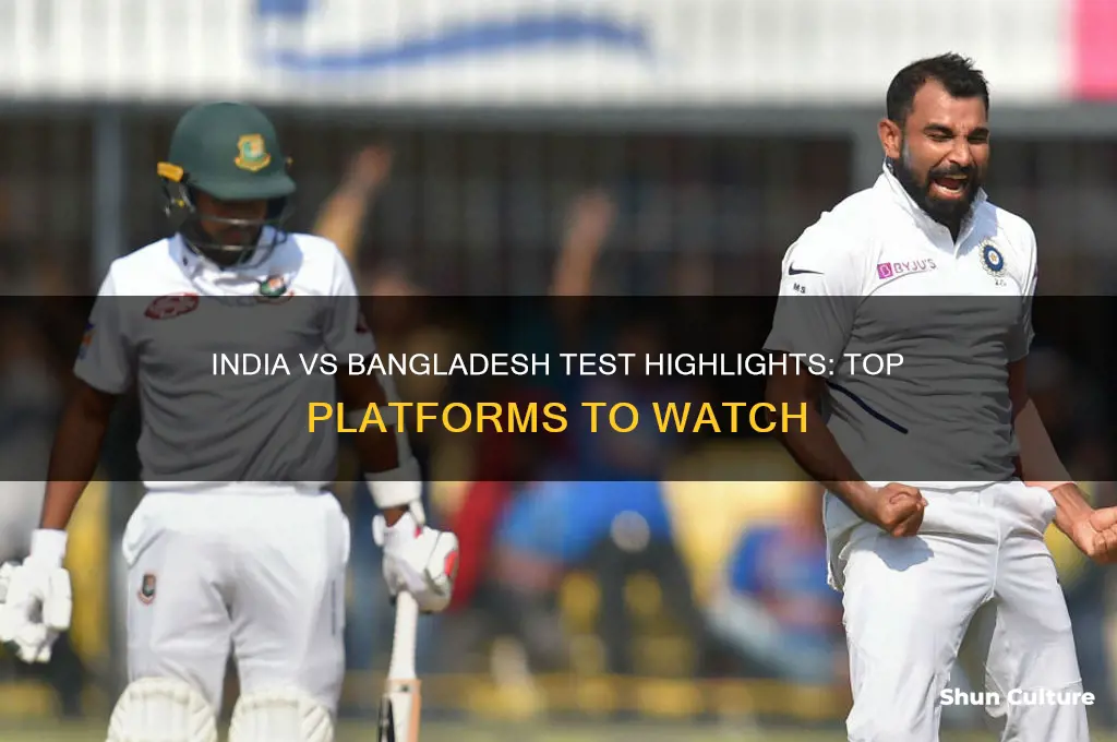 where to watch highlights of india vs bangladesh test highlights