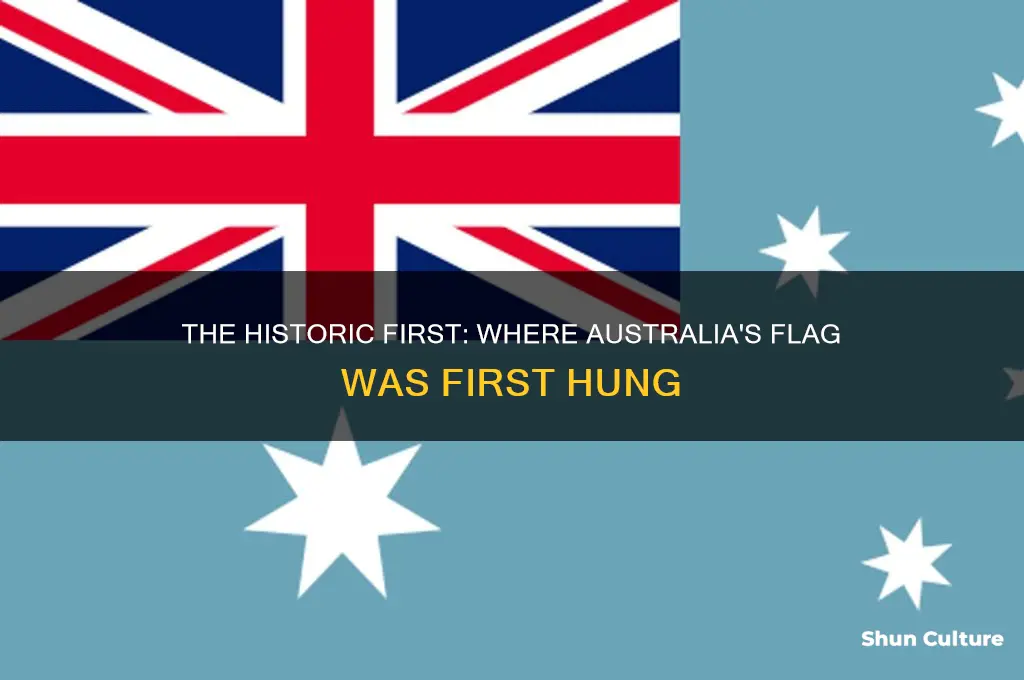 where was the first australian flag hung