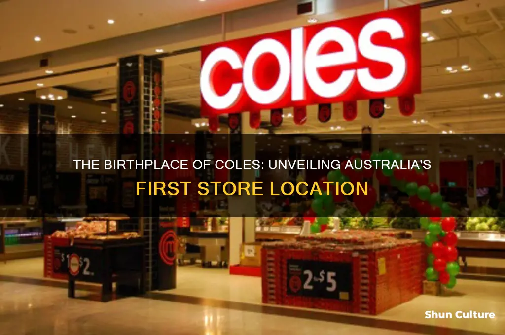 where was the first coles store in australia