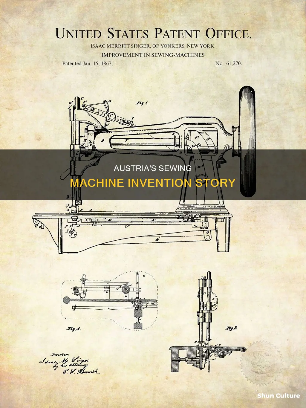 where was the sewing machine invented austria
