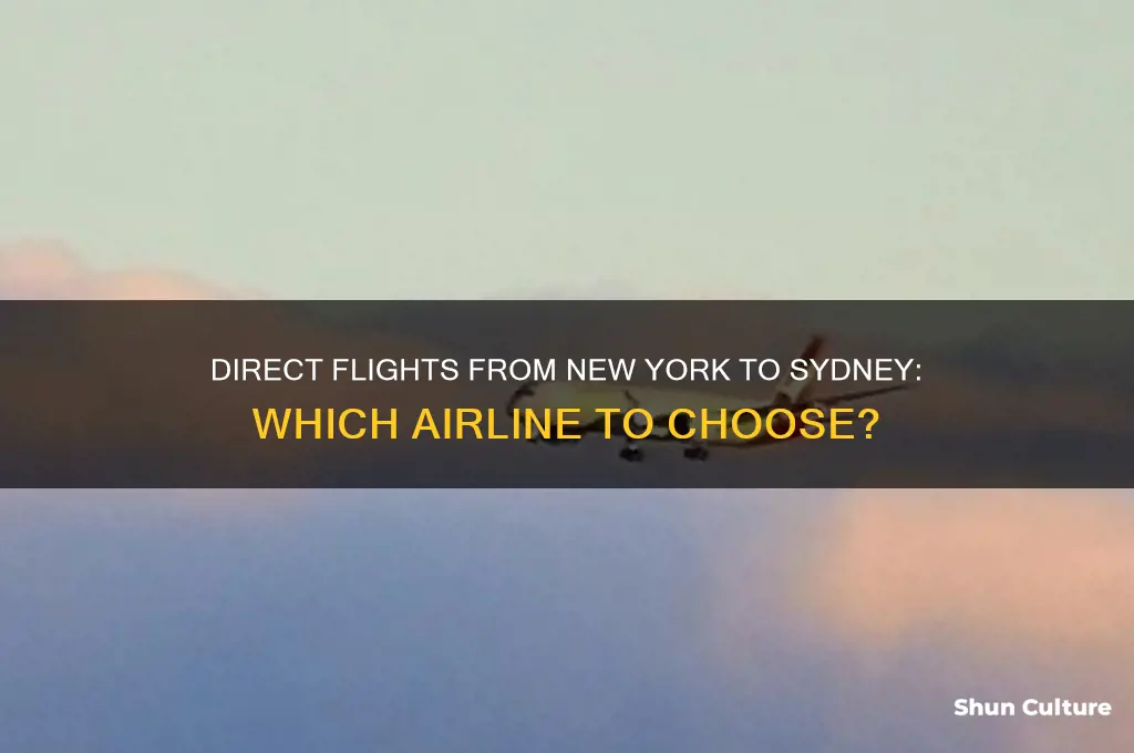 which airline flies direct new york to sydney australia