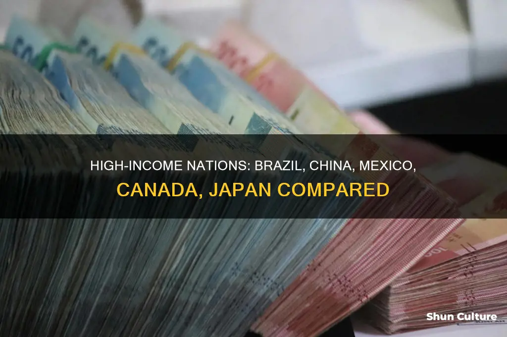 which are high-income nations brazil china mexico canada japan