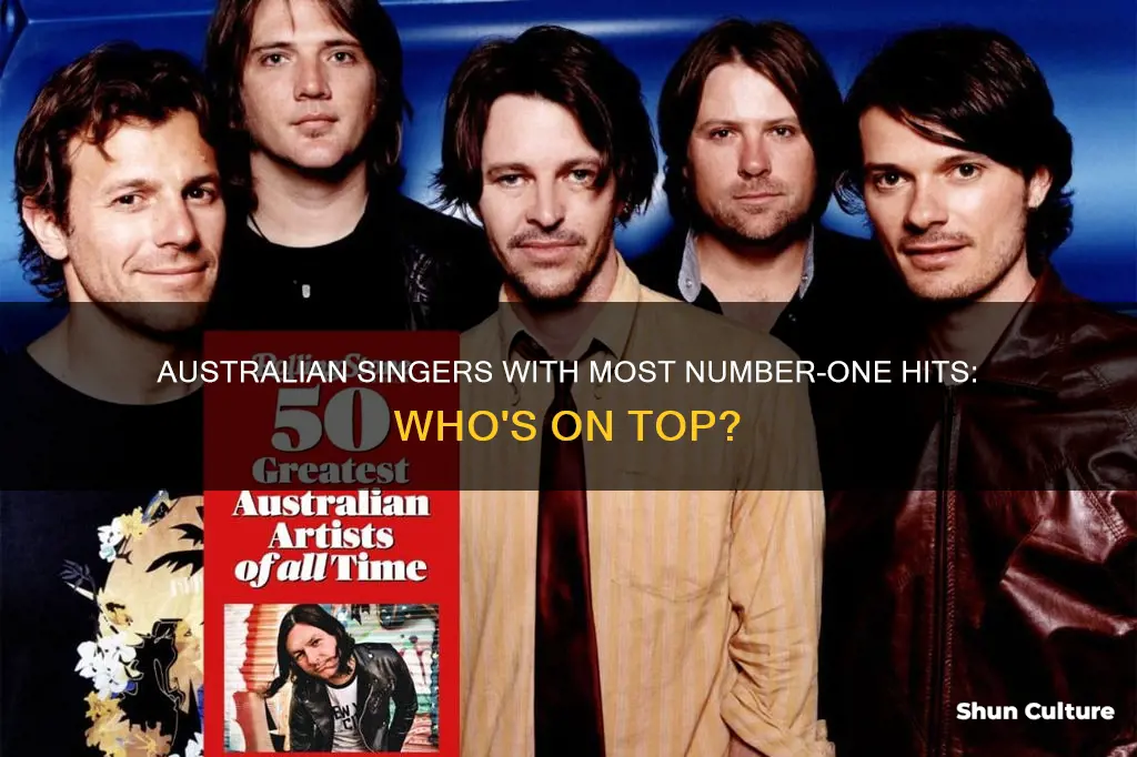 which australian singer has had the most number one hits