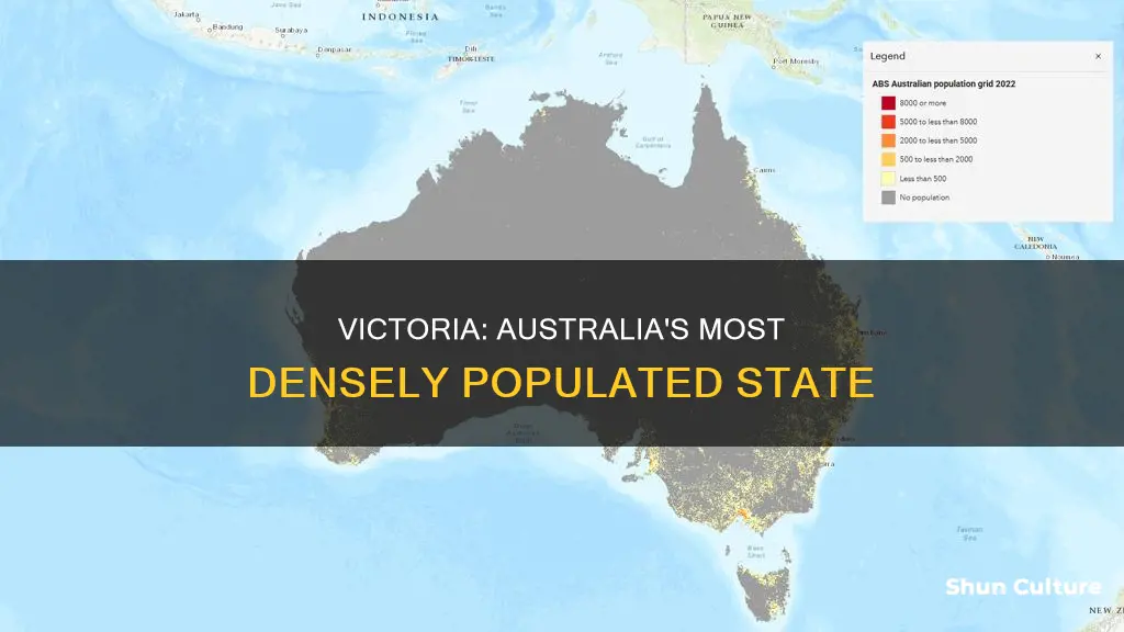 which australian state has the highest population density