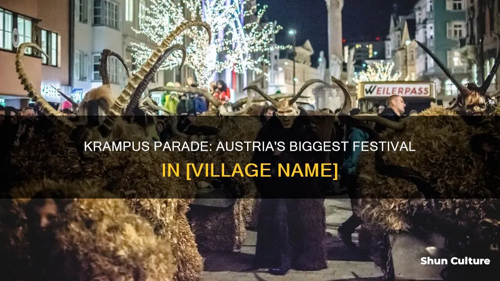 which austria village has biggest krampus parade