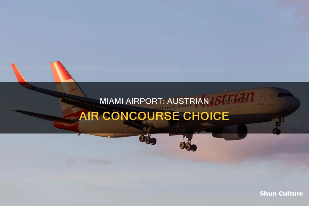 which concourse in austrian air in miami airport