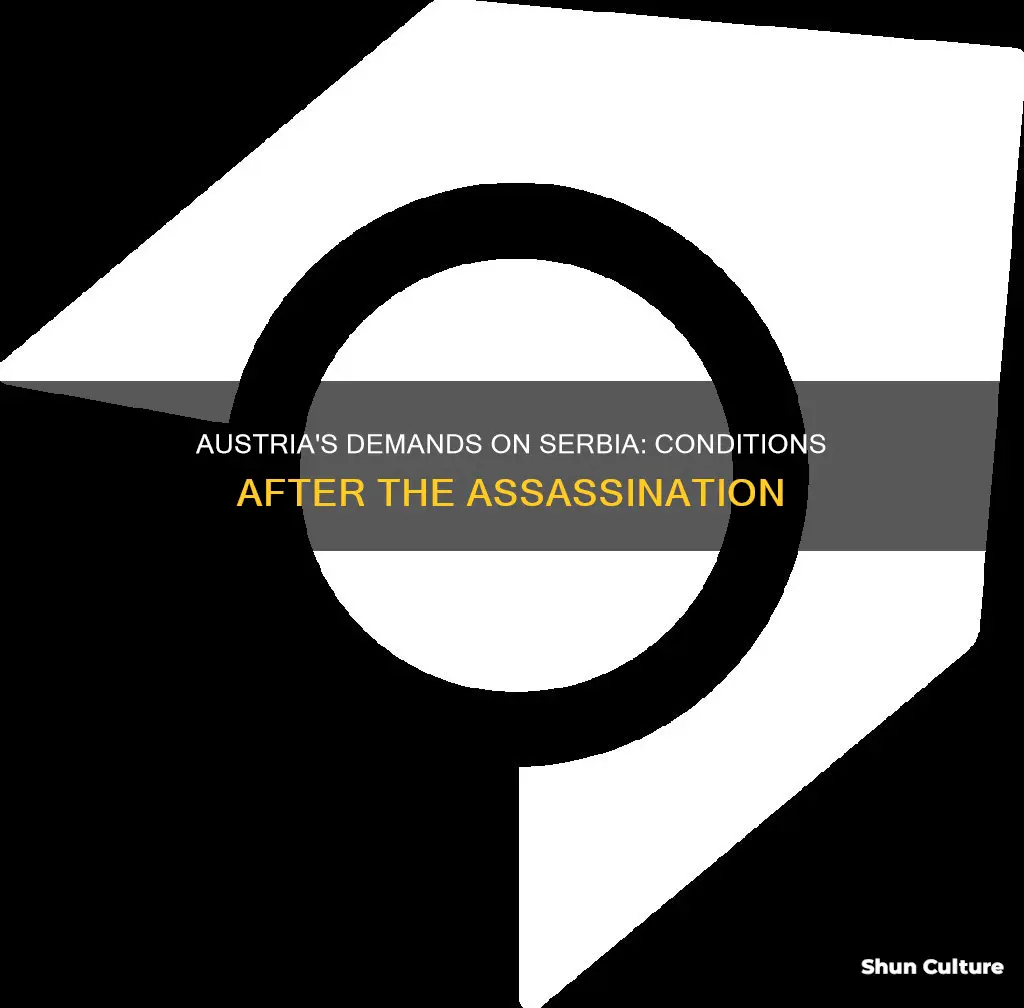 which conditions did austria demand of serbia after the assassination