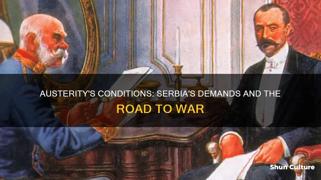 which conditions did austria demand of serbia