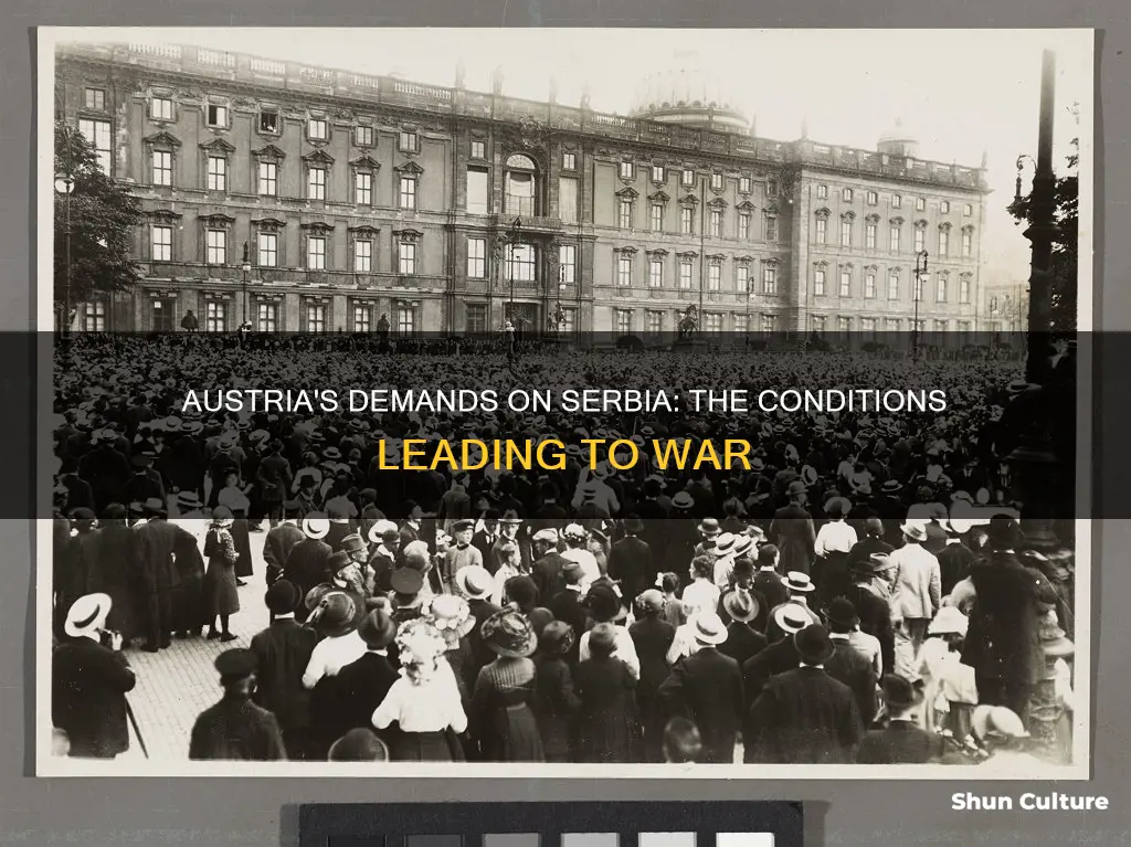 which conditions did austria demand of serbia