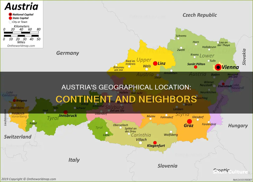 which continent is austria found