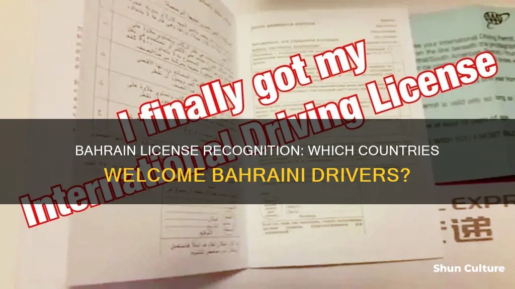 which countries accept bahrain licence