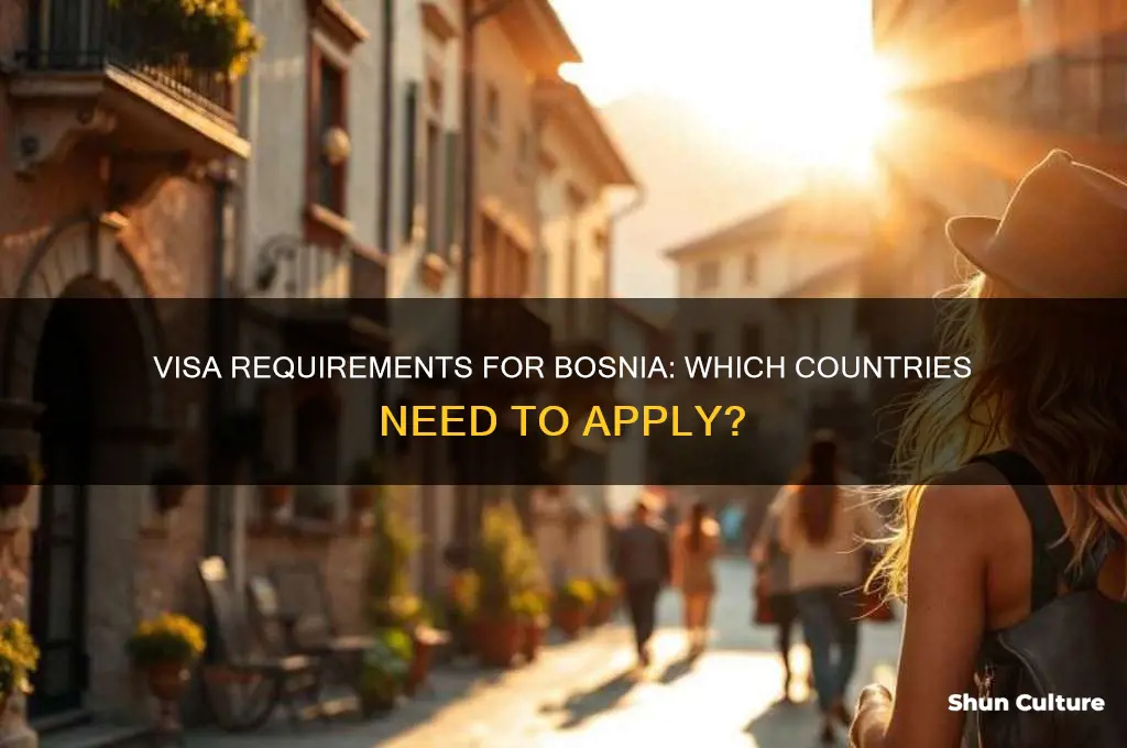 which countries need a visa for bosnia