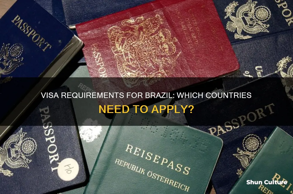which countries need a visa for brazil