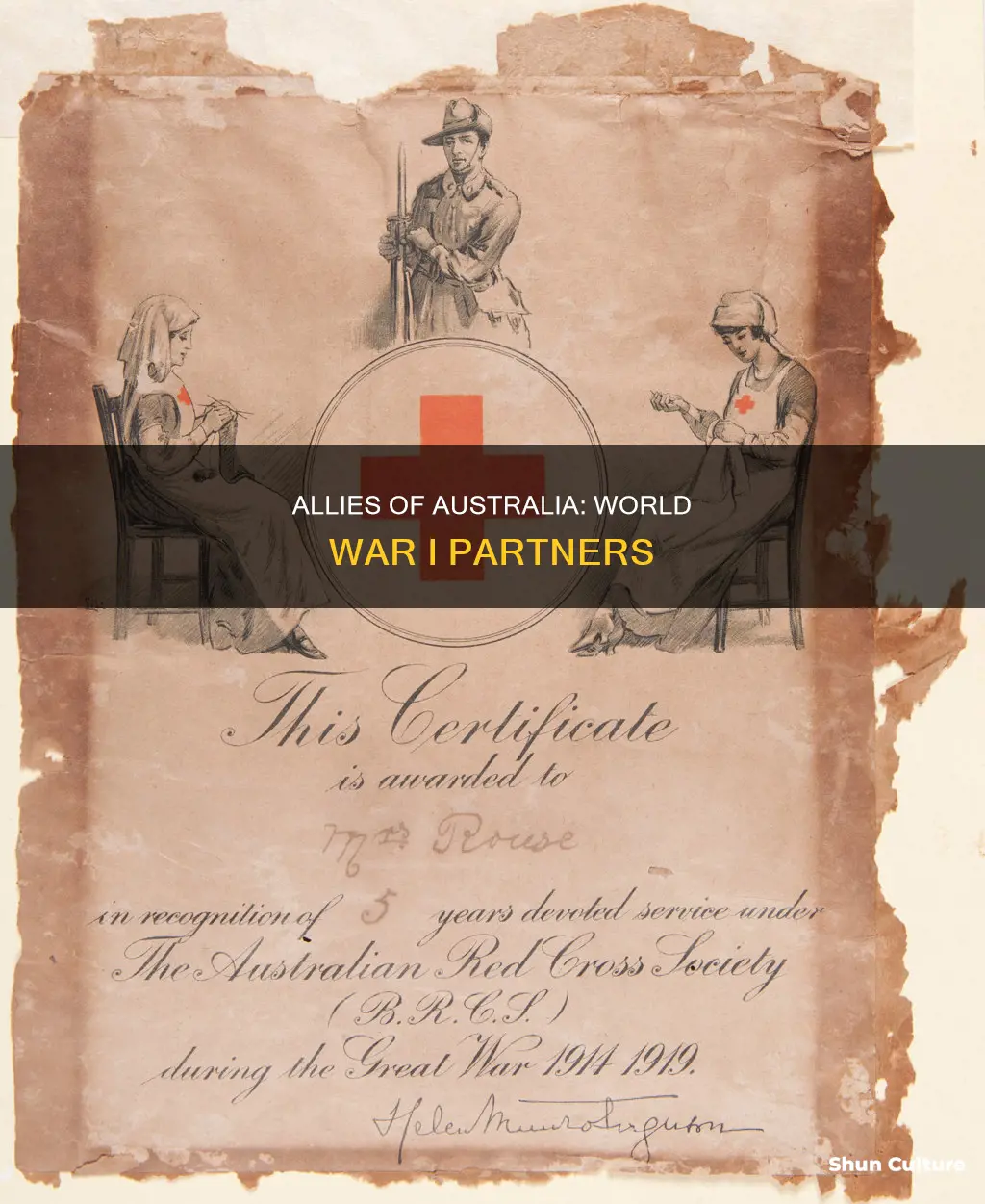 which countries were allied with australia in ww1