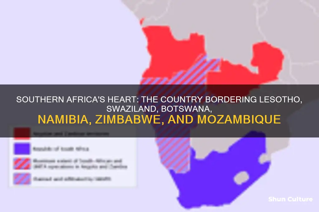 which country borders lesotho swaziland botswana namibia zimbabwe and mozambique